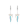 Crystal & Silver Pendel-Ohrhänger Spike Aurora Borealis in Silber