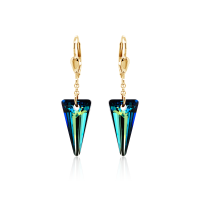 Crystal & Silver Pendel-Ohrhänger Spike Bermuda...