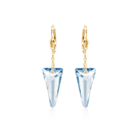 Crystal & Silver Pendel-Ohrhänger Spike Blue...