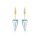 Crystal & Silver Pendel-Ohrhänger Spike Blue Shade Silber vergoldet