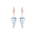 Crystal & Silver Pendel-Ohrhänger Spike Blue Shade Silber Rosé