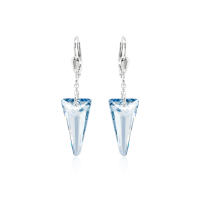 Crystal & Silver Pendel-Ohrhänger Spike Blue...