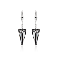 Crystal & Silver Pendel-Ohrhänger Spike Silver...