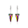 Crystal & Silver Pendel-Ohrhänger Spike Vitrail Medium in Silber