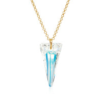 Crystal & Silver Halskette Spike Aurora Borealis...