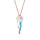 Crystal & Silver Halskette Spike Aurora Borealis Silber Rosé