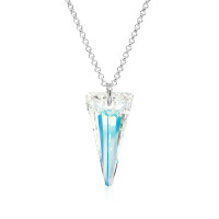 Crystal & Silver Halskette Spike Aurora Borealis in...