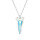 Crystal & Silver Halskette Spike Aurora Borealis in Silber