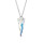 Crystal & Silver Halskette Spike Aurora Borealis in Silber