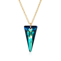 Crystal & Silver Halskette Spike Bermuda Blue Silber...