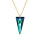 Crystal & Silver Halskette Spike Bermuda Blue Silber vergoldet