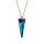 Crystal & Silver Halskette Spike Bermuda Blue Silber Rosé