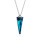 Crystal & Silver Halskette Spike Bermuda Blue in Silber