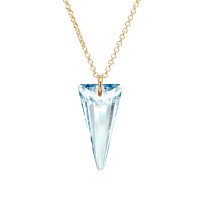 Crystal & Silver Halskette Spike Blue Shade Silber...