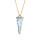Crystal & Silver Halskette Spike Blue Shade Silber vergoldet