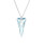 Crystal & Silver Halskette Spike Blue Shade in Silber