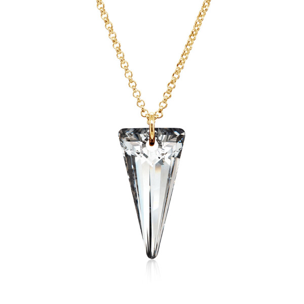 Crystal & Silver Halskette Spike Argent Light Silber vergoldet