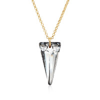 Crystal & Silver Halskette Spike Argent Light Silber...