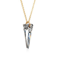 Crystal & Silver Halskette Spike Argent Light Silber vergoldet