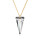 Crystal & Silver Halskette Spike Argent Light Silber vergoldet