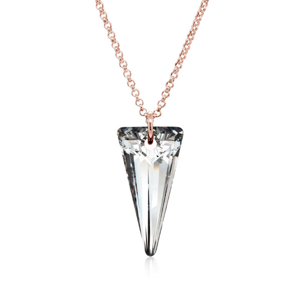 Crystal & Silver Halskette Spike Argent Light Silber Rosé