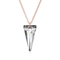 Crystal & Silver Halskette Spike Argent Light Silber...