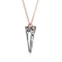 Crystal & Silver Halskette Spike Argent Light Silber Rosé