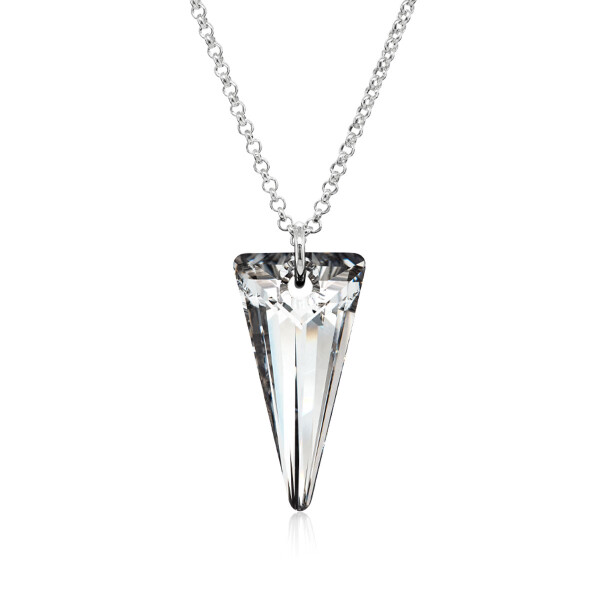 Crystal & Silver Halskette Spike Argent Light in Silber