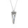 Crystal & Silver Halskette Spike Argent Light in Silber