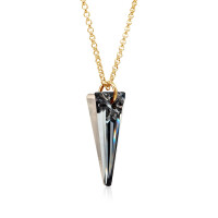 Crystal & Silver Halskette Spike Silver Night Silber vergoldet