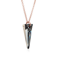 Crystal & Silver Halskette Spike Silver Night Silber Rosé