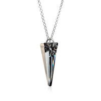 Crystal & Silver Halskette Spike Silver Night in Silber