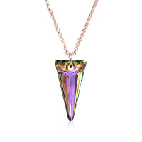 Crystal & Silver Halskette Spike Vitrail Light Silber...