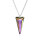 Crystal & Silver Halskette Spike Vitrail Light in Silber