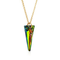 Crystal & Silver Halskette Spike Vitrail Medium Silber vergoldet