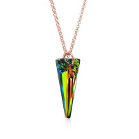 Crystal & Silver Halskette Spike Vitrail Medium Silber Rosé