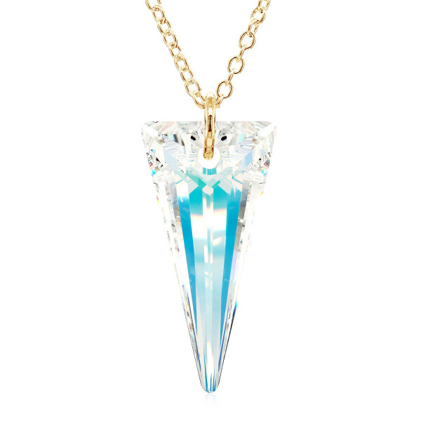 Crystal & Silver Halskette Spike Aurora Borealis Silber vergoldet
