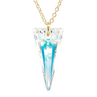 Crystal & Silver Halskette Spike Aurora Borealis...