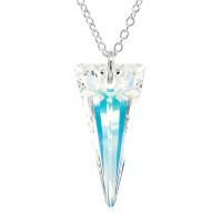 Crystal & Silver Halskette Spike Aurora Borealis in...