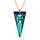 Crystal & Silver Halskette Spike Bermuda Blue Silber vergoldet