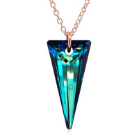 Crystal & Silver Halskette Spike Bermuda Blue Silber...