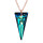 Crystal & Silver Halskette Spike Bermuda Blue Silber Rosé