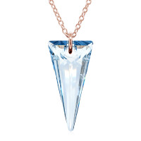 Crystal & Silver Halskette Spike Blue Shade Silber...