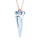 Crystal & Silver Halskette Spike Blue Shade Silber Rosé
