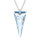Crystal & Silver Halskette Spike Blue Shade in Silber