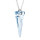 Crystal & Silver Halskette Spike Blue Shade in Silber