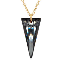 Crystal & Silver Halskette Spike Silver Night Silber...