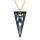 Crystal & Silver Halskette Spike Silver Night Silber vergoldet