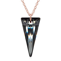 Crystal & Silver Halskette Spike Silver Night Silber...