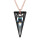 Crystal & Silver Halskette Spike Silver Night Silber Rosé